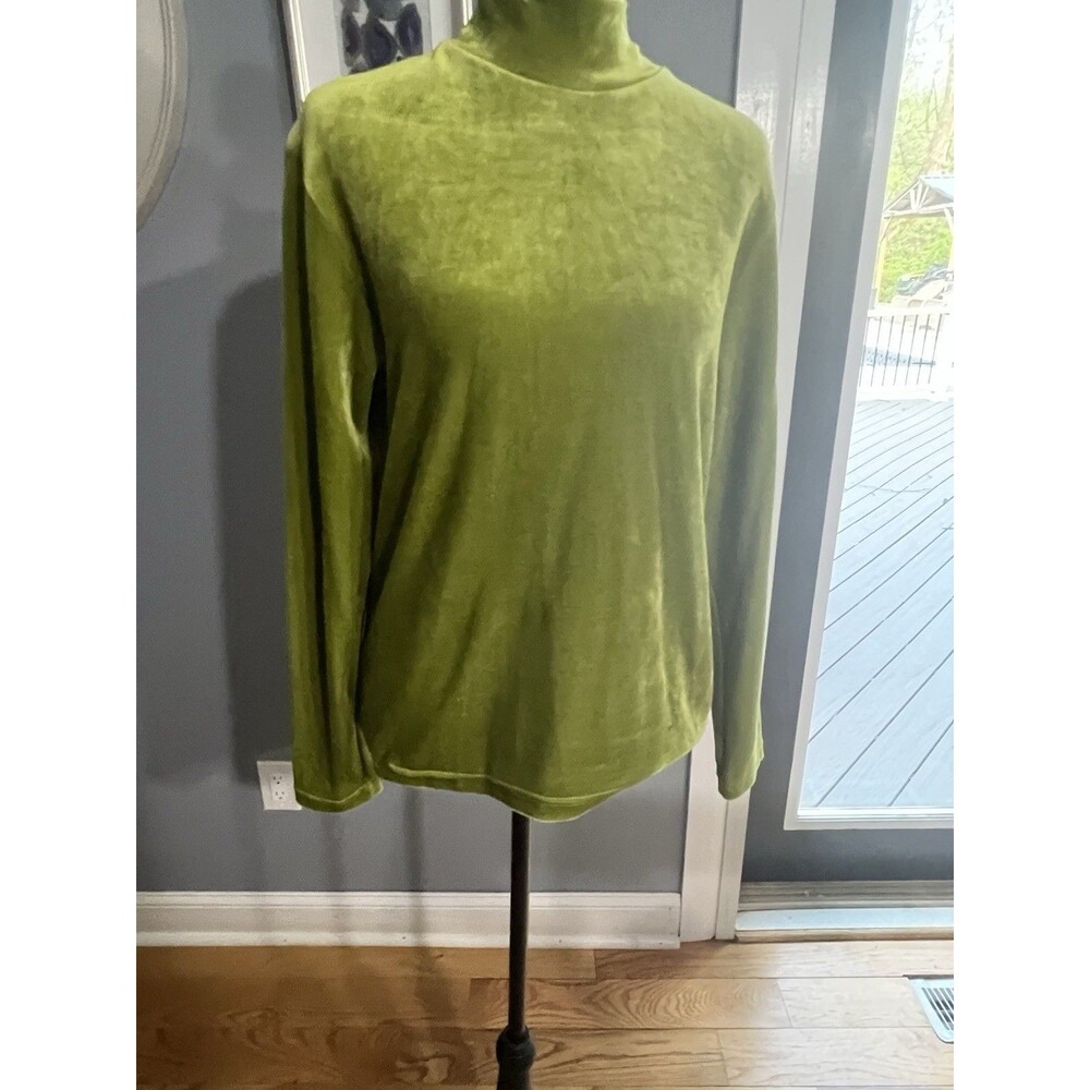 Women's Size L Vintage All Point By Reference Point | Blouse| 90s| Lime Green